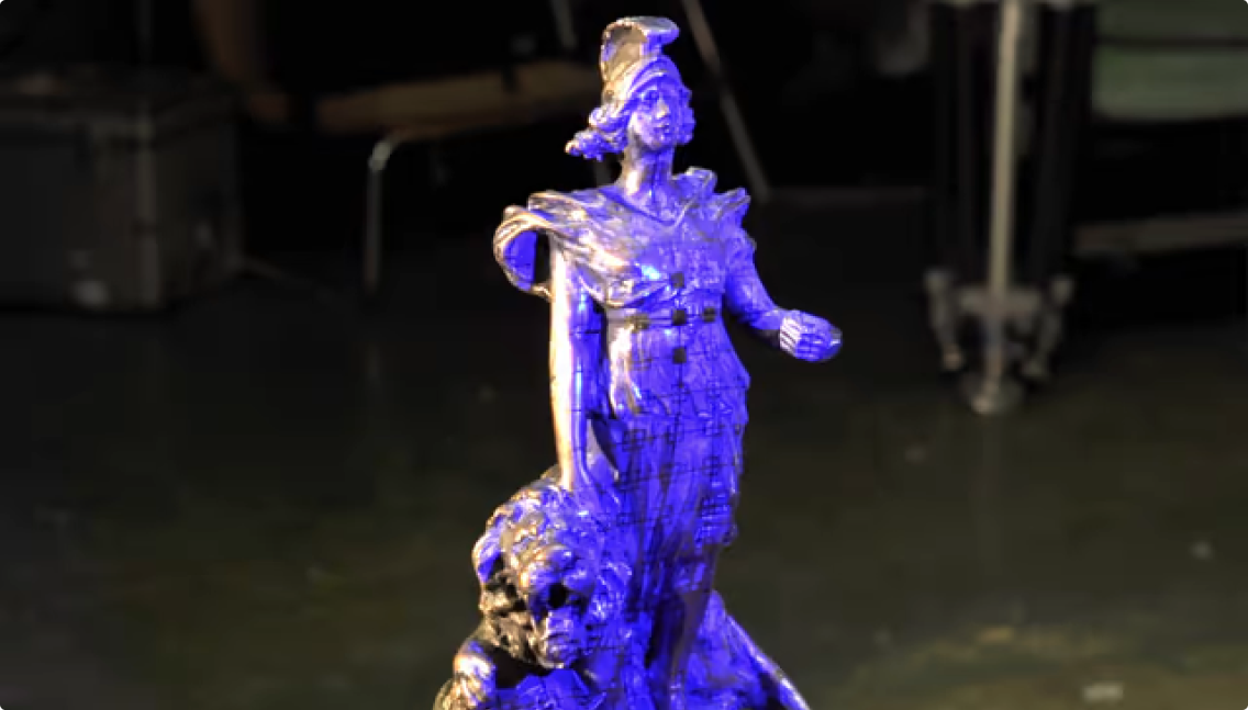 3D scanning allowed the Impossible Creations team to create an exact copy of the original figure.